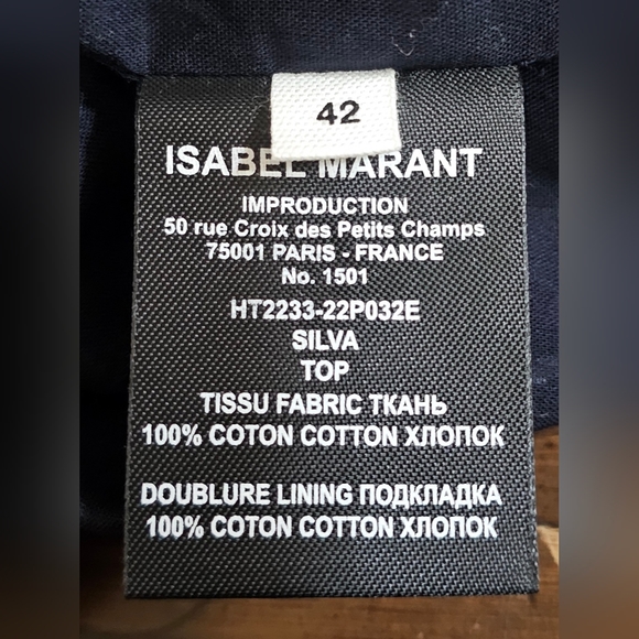 Isabel Marant Étoile Silva Floral Puff Sleeve Top NWT - Picture 9 of 10